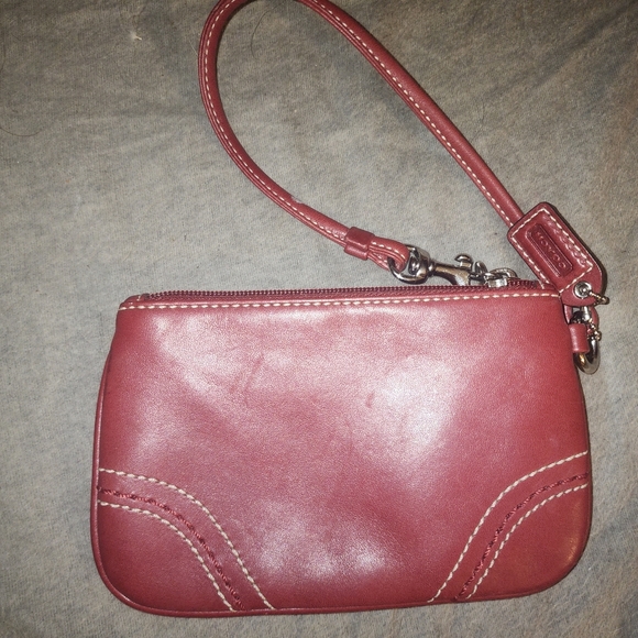 Red Coach Wristlet - Picture 2 of 4